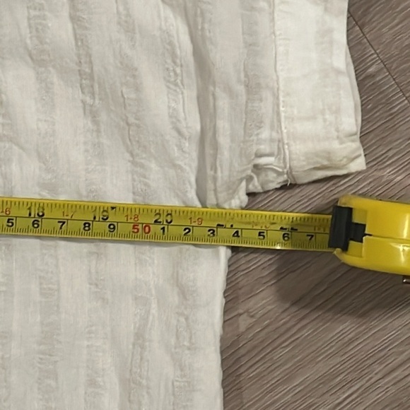 Beachlunchlounge Women's Button Front Shirt Medium White Gingham Cotton Modest - Picture 14 of 16